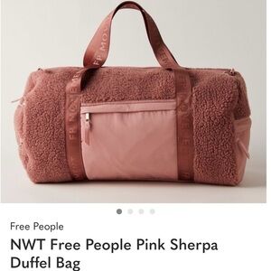 Free People Rose Pink Sherpa Travel Duffel